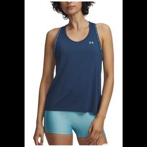 Under Armour Women's Tech Knockout Tank Top Midnight Navy/White - Regular